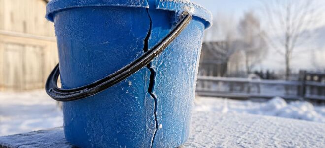 Почему трескаются пластиковые ведра на морозе